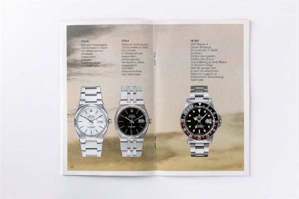 Rolex Piccola brochure modelli vari anni '80  - Asta Asta 595 - Asta a Tempo | Orologi - Associazione Nazionale - Case d'Asta italiane