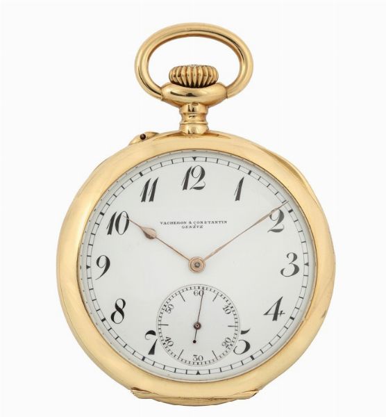 VACHERON & CONSTANTIN - Raffinato orologio da tasca con cronografo.  - Asta Asta 595 - Asta a Tempo | Orologi - Associazione Nazionale - Case d'Asta italiane
