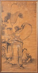 Arte Cinese - Dipinto su carta firmato Shangguan Zhou (1665-1750?)Cina, XVII-XVIII secolo ?