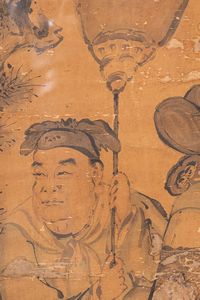 Arte Cinese : Dipinto su carta firmato Shangguan Zhou (1665-1750?)Cina, XVII-XVIII secolo ?  - Asta ASTA 316 - ARTE ORIENTALE PI ARTE AFRICANA E NATURALIA  (online) - Associazione Nazionale - Case d'Asta italiane