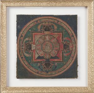 Arte Himalayana - Mandala dedicato a ChakraSamvara ErukaTibet, XIX secolo