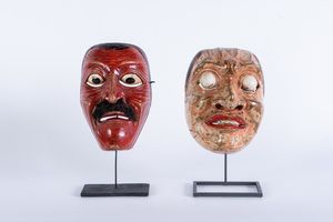 Arte Sud-Est Asiatico - Coppia di maschere balinesiBali, XIX- XX secolo