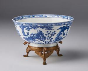 Arte Cinese - Ciotola in porcellana bianco/blu Cina, XX secolo