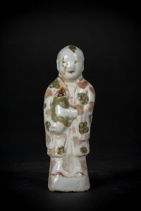 Arte Cinese - Figura di bambino in ceramica smaltata Cina, dinastia Song