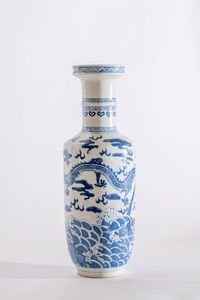 Arte Cinese - Vaso in porcellana bianco blu Cina, XIX-XX secolo