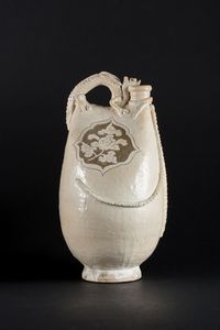 Arte Cinese - Fiasca in ceramica CizhouCina, XIX secolo o antecedente