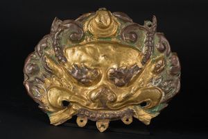 Arte Himalayana - Cheppu in bronzo dorato repoussTibet, seconda met XIX secolo