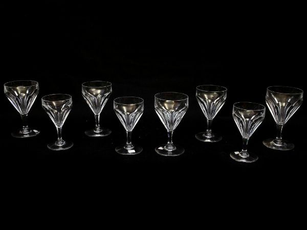 Servito di bicchieri in cristallo Baccarat  - Asta ASTA 0201 - La casa fiorentina del soprano Marcella Tassi - Associazione Nazionale - Case d'Asta italiane