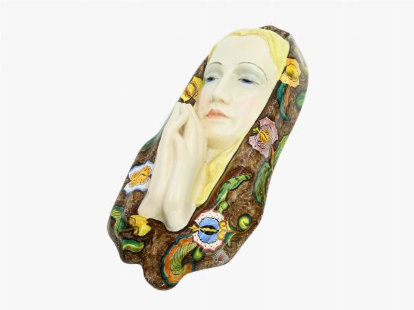Madonna in ceramica, Igni  - Asta ASTA 0201 - La casa fiorentina del soprano Marcella Tassi - Associazione Nazionale - Case d'Asta italiane