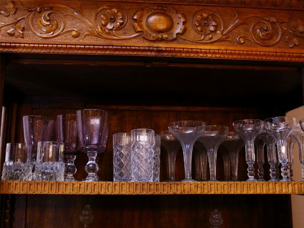 Miscellanea di bicchieri in cristallo e vetro  - Asta ASTA 0201 - La casa fiorentina del soprano Marcella Tassi - Associazione Nazionale - Case d'Asta italiane