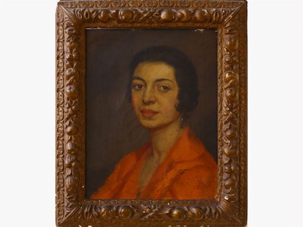Ritratto femminile 1920  - Asta ASTA 0201 - La casa fiorentina del soprano Marcella Tassi - Associazione Nazionale - Case d'Asta italiane