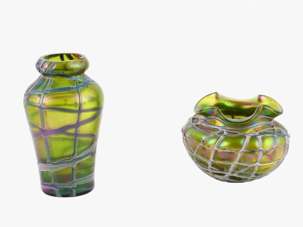 Due vasetti in vetro di diversa forma  - Asta Asta 202 - Only Glass - Associazione Nazionale - Case d'Asta italiane
