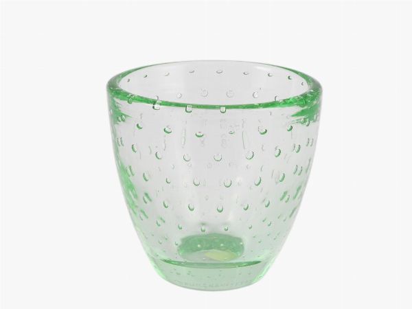 Vaso in vetro color verde acqua  - Asta Asta 202 - Only Glass - Associazione Nazionale - Case d'Asta italiane