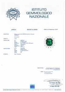 CHANTECLER ANELLO "BALLERINA" CON SMERALDO COLOMBIANO E DIAMANTI  - Asta Gioielli - Associazione Nazionale - Case d'Asta italiane
