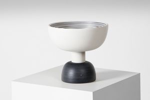 SOTTSASS ETTORE (1917 - 2007) - Vaso serie bianco/nero per Bitossi Montelupo, 1959.