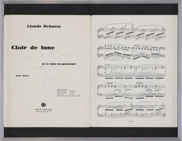BEUYS JOSEPH (1921 - 1986) : Clair de Lune - Claude Debussy.  - Asta ASTA 319 - ARTE MODERNA E CONTEMPORANEA (online ) - Associazione Nazionale - Case d'Asta italiane