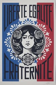 OBEY  (n. 1970) - Liberte Egalite fraternite.