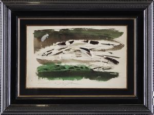 MASSON ANDRE' (1896 - 1987) - Oiseaux sur le file de l'eau.