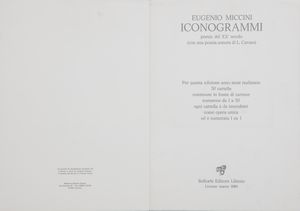 MICCINI EUGENIO (1925 - 2007) : Poesia. Modernit dell'antico. Ecco il futuro.  - Asta ASTA 319 - ARTE MODERNA E CONTEMPORANEA (online ) - Associazione Nazionale - Case d'Asta italiane