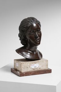 TORRESINI ATTILO (1884 - 1961) : Busto di donna.  - Asta ASTA 319 - ARTE MODERNA E CONTEMPORANEA (online ) - Associazione Nazionale - Case d'Asta italiane