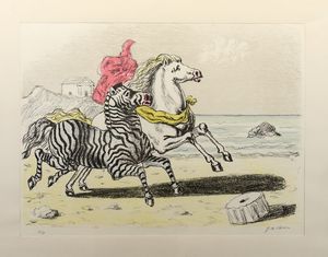 DE CHIRICO GIORGIO (1888 - 1978) - Zebra e cavallo.