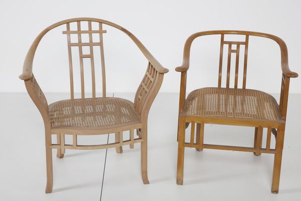 POZZI CARLO : Coppia di sedie prototipo per Giorgetti  - Asta DESIGN  (online) - Associazione Nazionale - Case d'Asta italiane