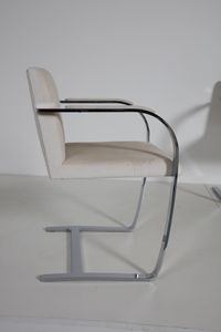 MIES VAN DER ROHE LUDWIG (1886 - 1969) : Sei sedie Brno produzione Knoll  - Asta DESIGN  (online) - Associazione Nazionale - Case d'Asta italiane