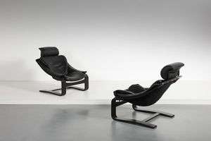 FRIBYTER AKE (1922 - 1998) - Coppia di poltrone Kroken Chairs produzione Nelo Mobel