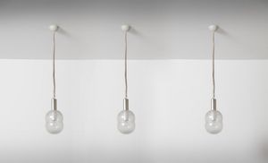 SCARPA AFRA (1937 -2011) & TOBIA (n. 1935) - Tre lampade a sospensione modello Bilobo produzione Flos
