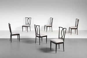 BORSANI OSVALDO (1911 - 1985) : nello stile di. Sei sedie  - Asta DESIGN  (online) - Associazione Nazionale - Case d'Asta italiane