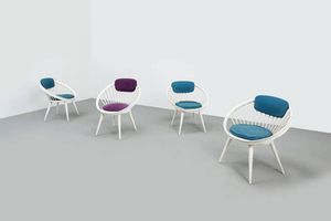 YNGVE EKSTROM - Quattro sedie mod. Circle Chair