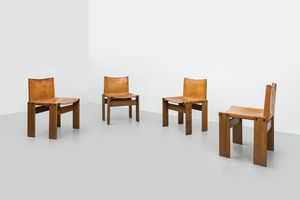AFRA E TOBIA SCARPA : Quattro sedie mod. Monk  - Asta Asta 182 - Associazione Nazionale - Case d'Asta italiane