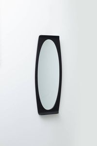 CAMPO & GRAFFI - Specchio in compensato curvato. Prod. Home anni '60 cm 121x47