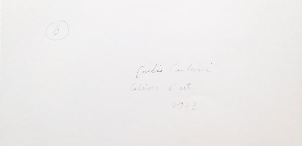Giulio Paolini : Cahiers d'art  - Asta 86 ASTA DI ARTE MODERNA E CONTEMPORANEA - Associazione Nazionale - Case d'Asta italiane