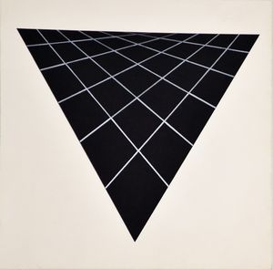 HANS JORG GLATTFELDER - bozzetto per "Metafora non euclidea: triangolo IV"