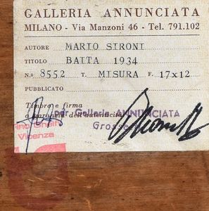 Mario Sironi : Baita  - Asta 86 ASTA DI ARTE MODERNA E CONTEMPORANEA - Associazione Nazionale - Case d'Asta italiane