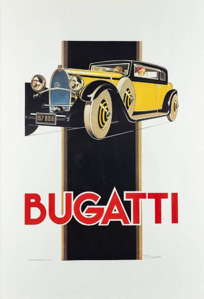 MANIFESTO : Bugatti  - Asta Asta 183 Grafica - Associazione Nazionale - Case d'Asta italiane