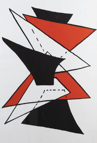 ALEXANDER CALDER Lawton (USA) 1898 - 1976 New York : Triangles rouges  - Asta Asta 183 Grafica - Associazione Nazionale - Case d'Asta italiane