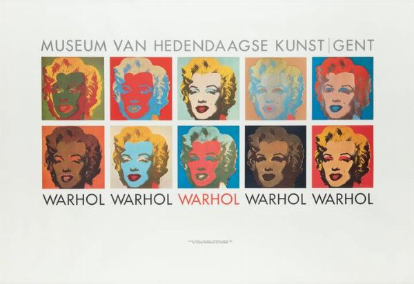 MANIFESTO : Andy Warhol  Museum Van Hedendaagse Kunst  Gent  1964  - Asta Asta 183 Grafica - Associazione Nazionale - Case d'Asta italiane