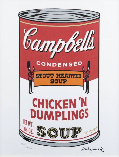 ANDY WARHOL USA 1927 - 1987 : Campbell's soup - Chicken 'n dumplings  - Asta Asta 183 Grafica - Associazione Nazionale - Case d'Asta italiane