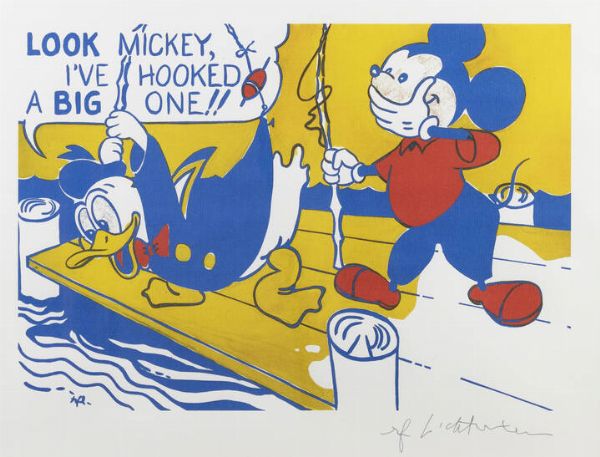 ROY LICHTENSTEIN New York 1923  1997 : Myckey Mouse e Donald Duck  - Asta Asta 183 Grafica - Associazione Nazionale - Case d'Asta italiane