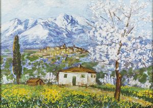 MICHELE CASCELLA Ortona (CH) 1892 - 1989 Milano - Paesaggio abruzzese