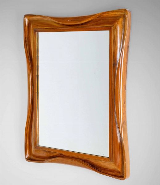 Specchiera con cornice in legno scolpito e cristallo specchiato.  - Asta PopUp Design - Associazione Nazionale - Case d'Asta italiane