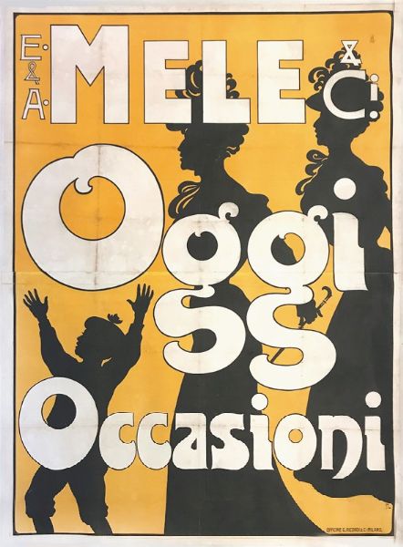 Laskoff Franz : E.& A. MELE   OGGI OCCASIONI  - Asta Manifesti d'epoca - Associazione Nazionale - Case d'Asta italiane