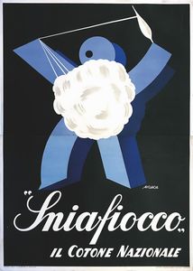 ARACA (Enzo Forlivesi Montanari 1898-1983) - SNIAFIOCCO IL COTONE NAZIONALE