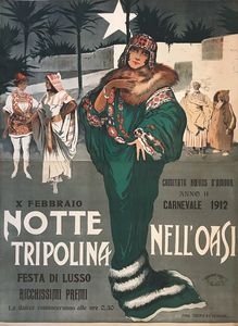 Pipein Gamba - Garuti Giuseppe - NOTTE TRIPOLINA NELL OASI&  CARNEVALE 1912