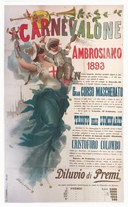 F.Vecchi da G.Campi - CARNEVALONE AMBROSIANO 1893 / GRAN CORSO MASCHERATO &  DILUVIO DI PREMI