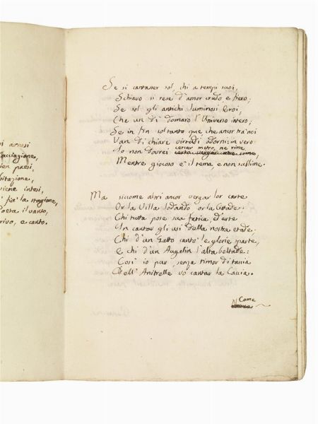 (Caccia)     La Caccia delle Anitre. Poemetto.     XVIII secolo.  - Asta LIBRI, MANOSCRITTI E AUTOGRAFI - Associazione Nazionale - Case d'Asta italiane