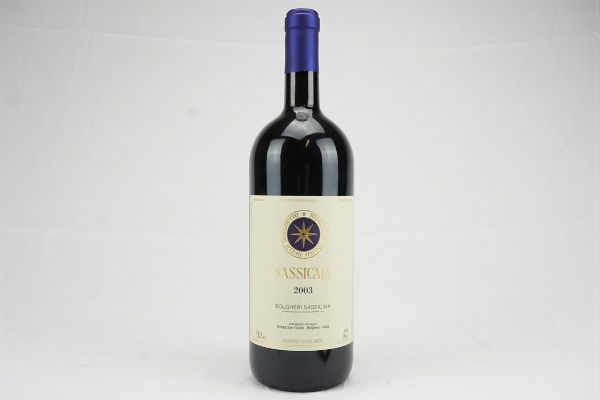Sassicaia Tenuta San Guido 2003  - Asta Il Fascino e l'Eleganza - Un percorso tra i migliori Vini italiani e francesi - Associazione Nazionale - Case d'Asta italiane