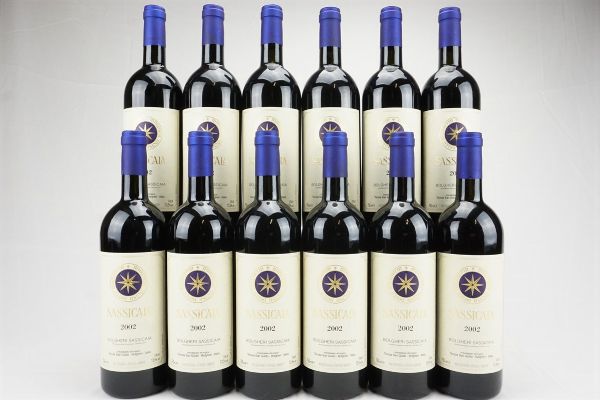Sassicaia Tenuta San Guido 2002  - Asta Il Fascino e l'Eleganza - Un percorso tra i migliori Vini italiani e francesi - Associazione Nazionale - Case d'Asta italiane